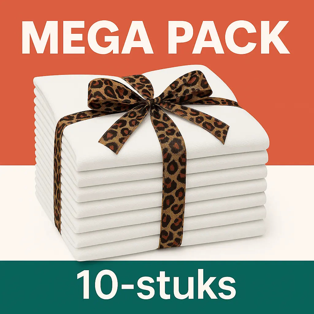 10-pack hydrofieldoeken Wit Geboortegift