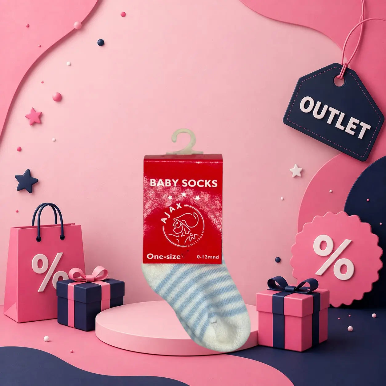 Ajax Baby Sokjes One-Size Geboortegift
