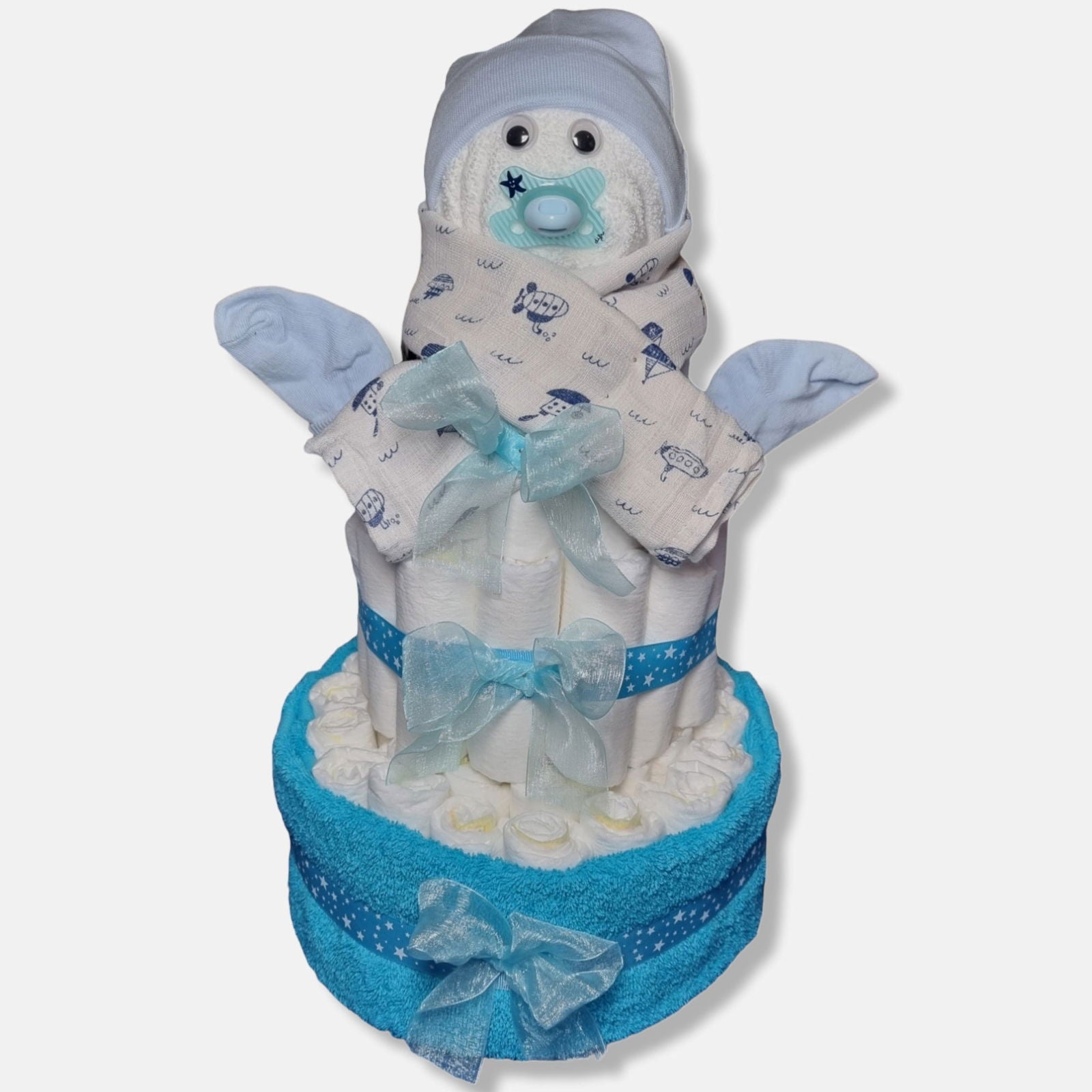 Baby Luiertaart Blauw - Geboortegift