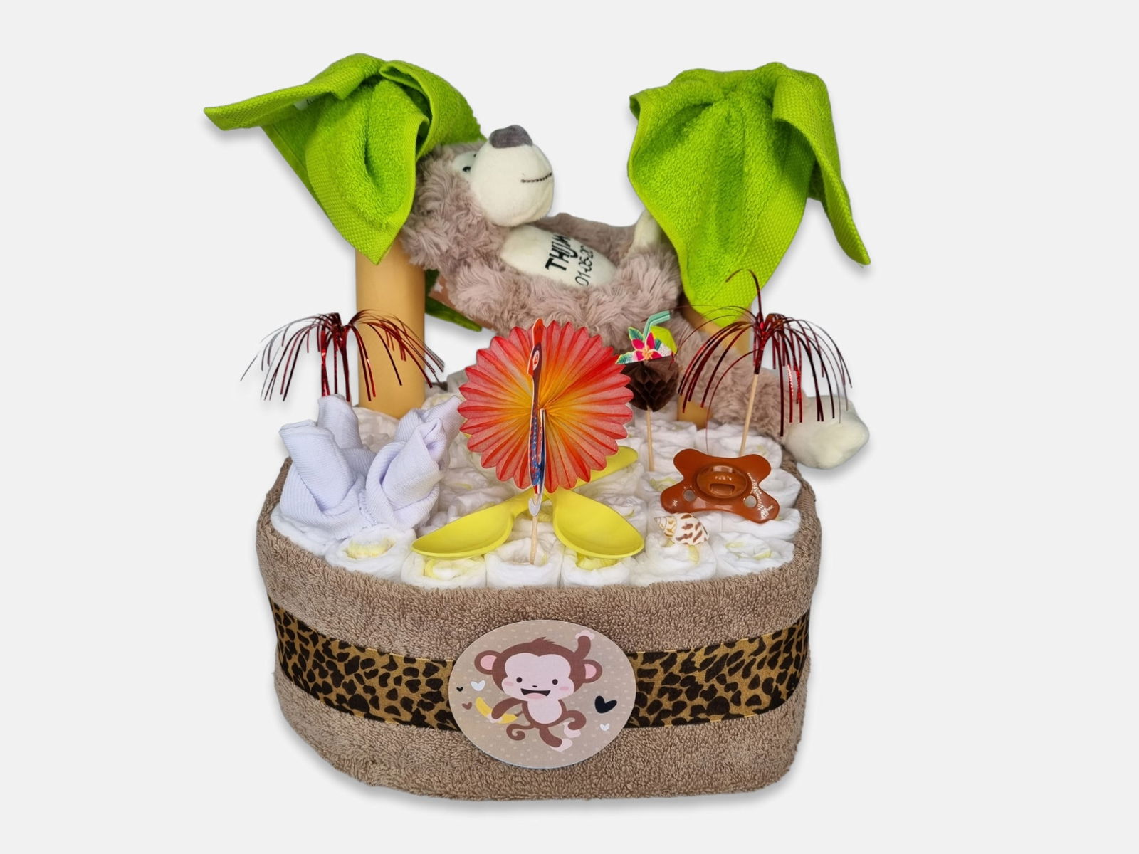 Caribbean Luiertaart - Bruin - Geboortegift