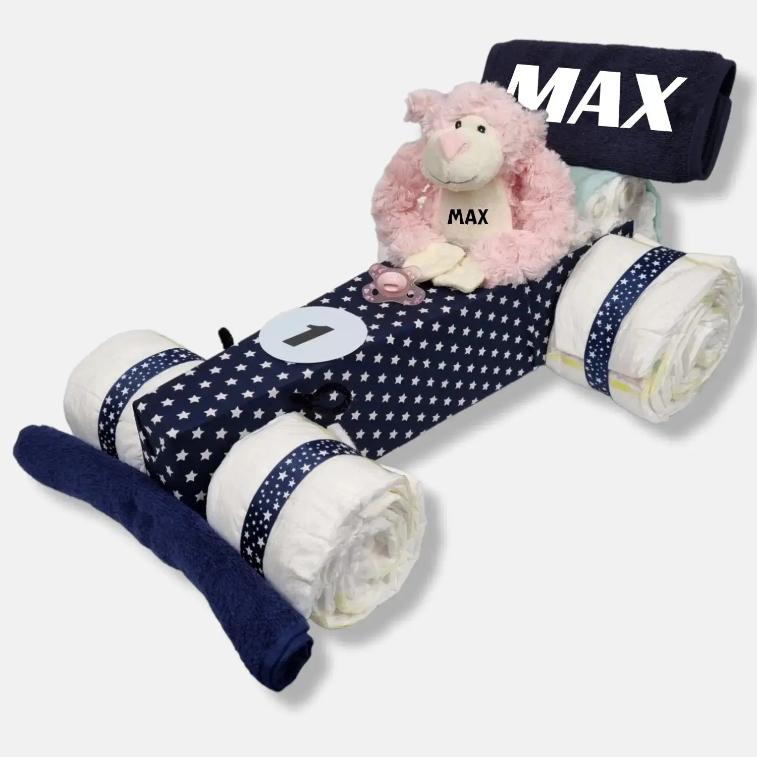 GP Formule 1 raceauto - Luiertaart Navy - Geboortegift