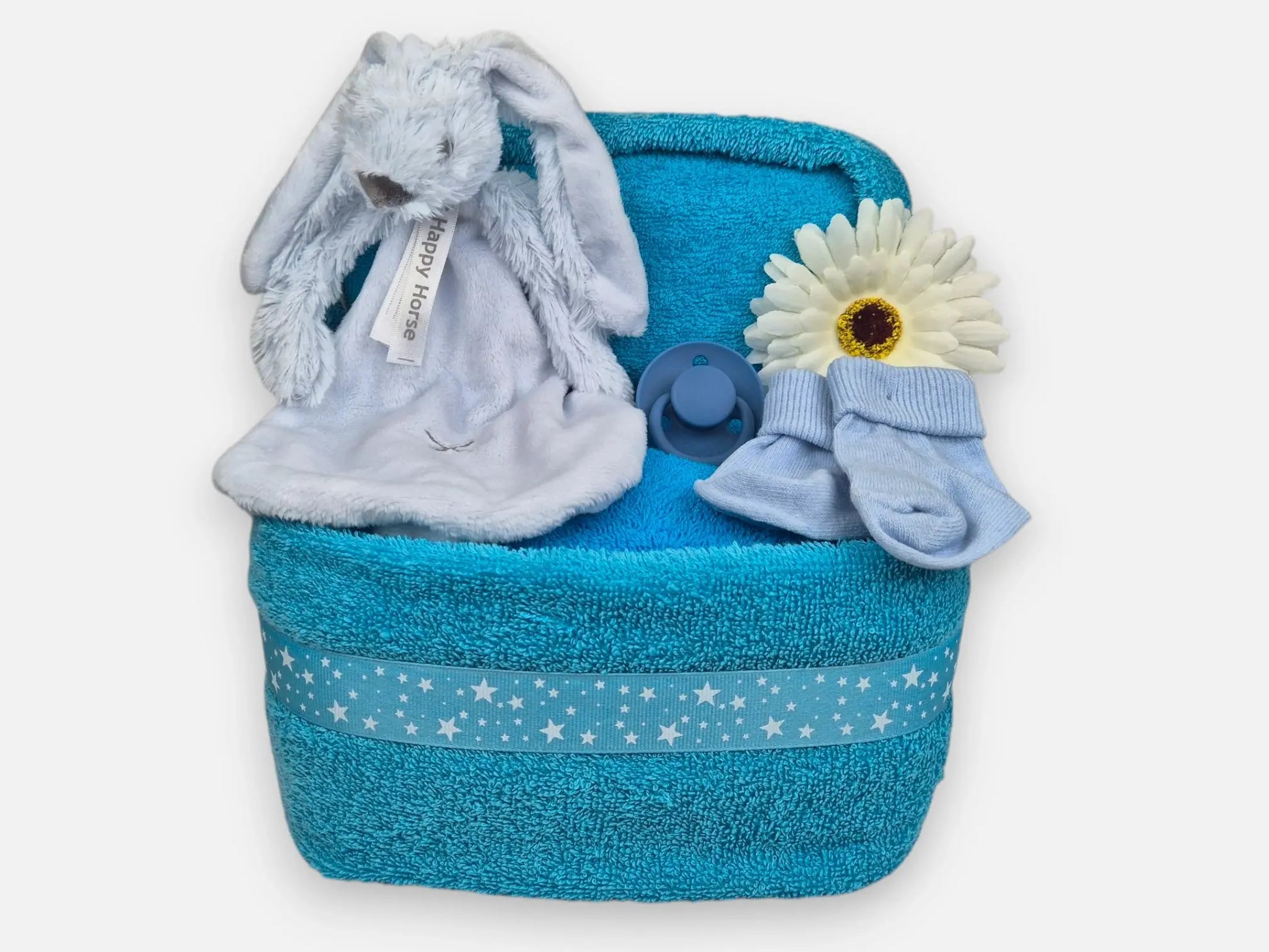 Happy Horse Wiegje Blauw Luiertaart (groot) Geboortegift