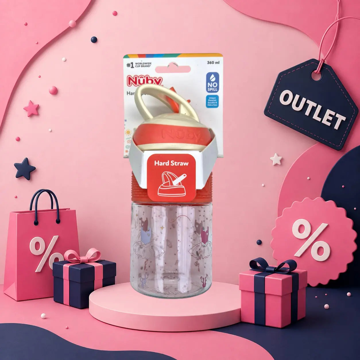 Hard Straw Cup 360ml Ballerina Geboortegift