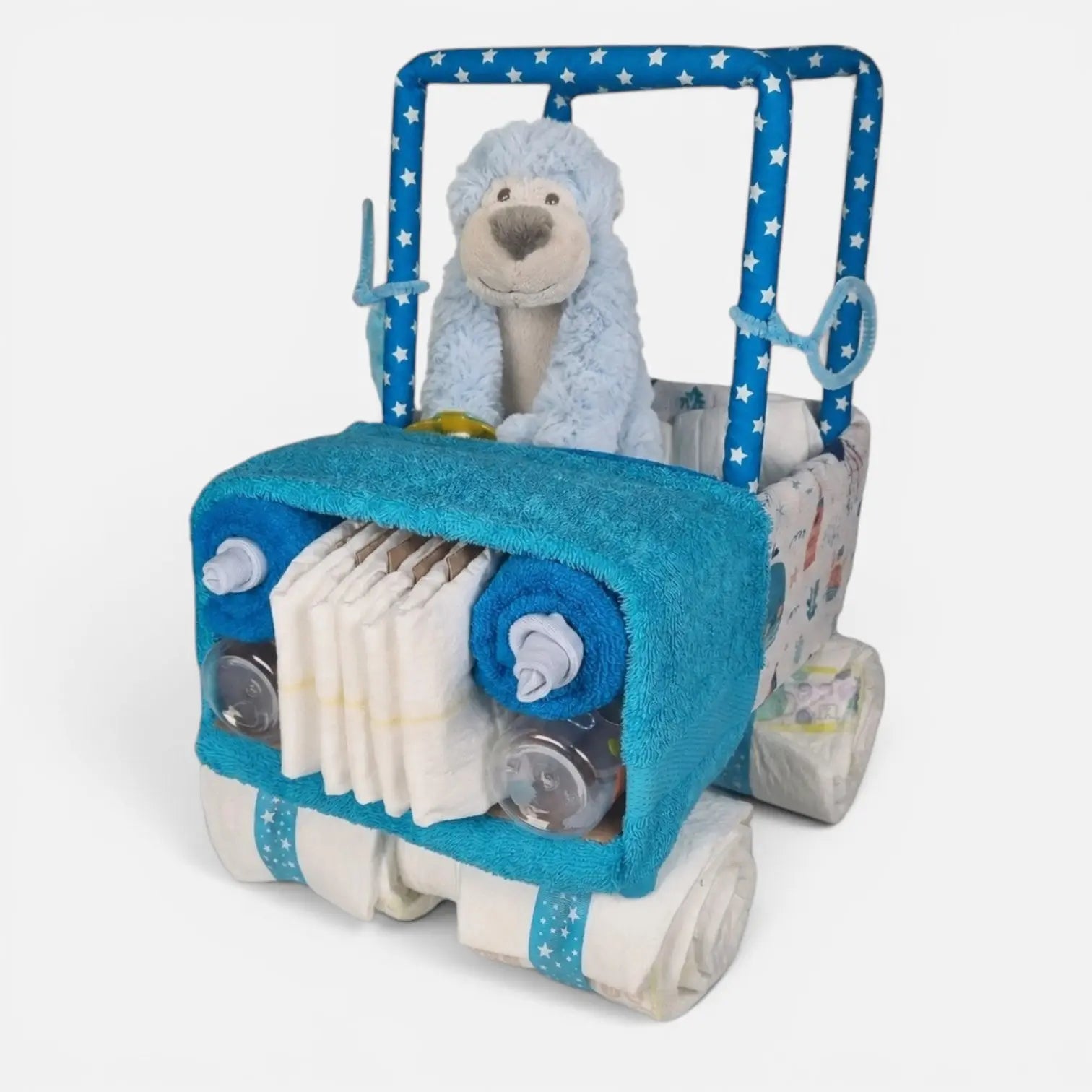 Jeep Blauw Luiertaart Geboortegift