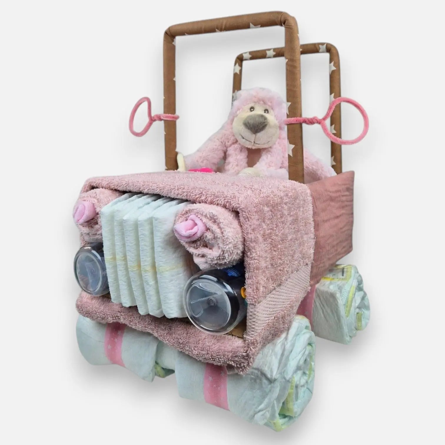 Jeep Roze Luiertaart Geboortegift