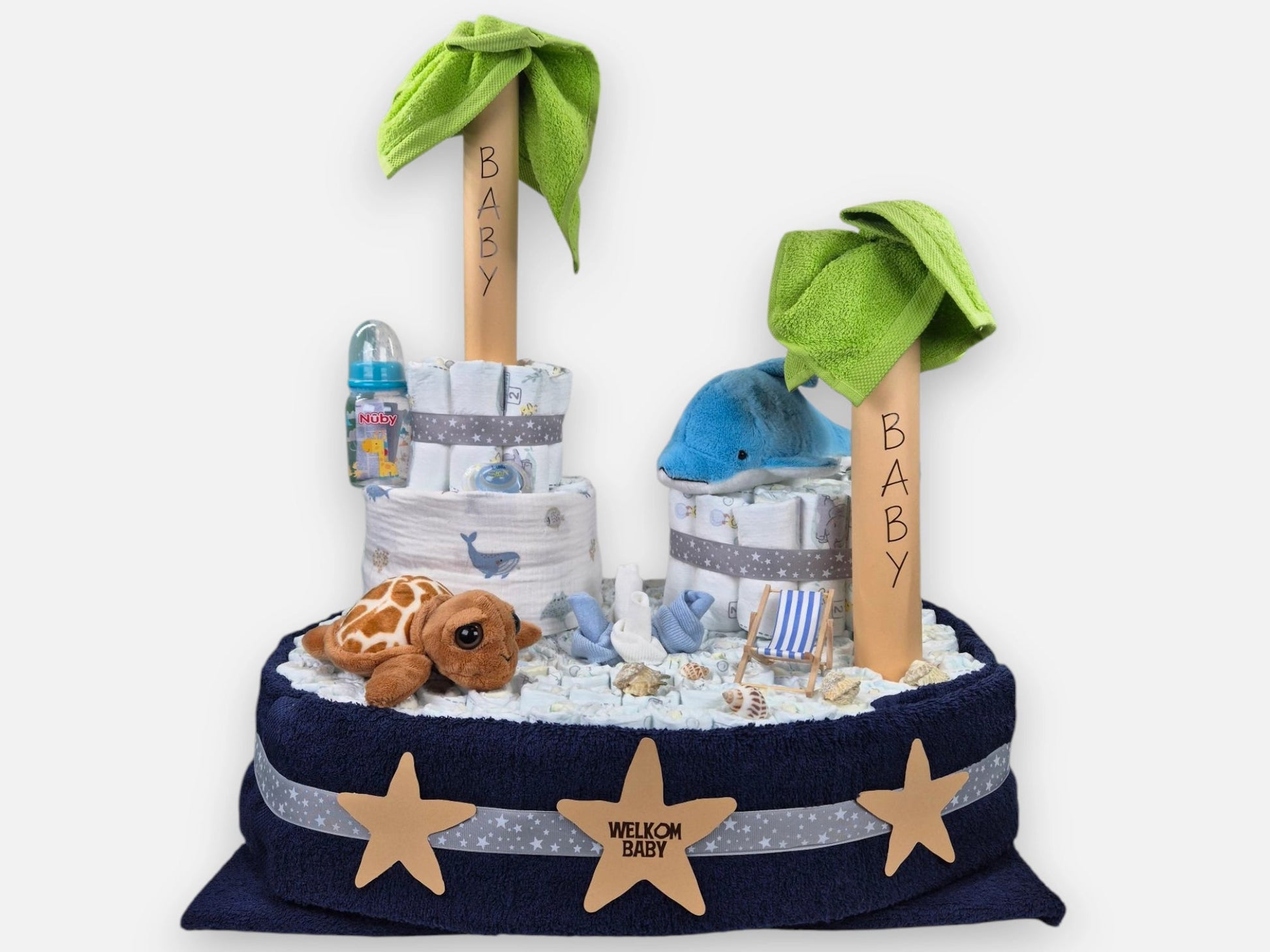 Mega Tropical Luiertaart Geboortegift