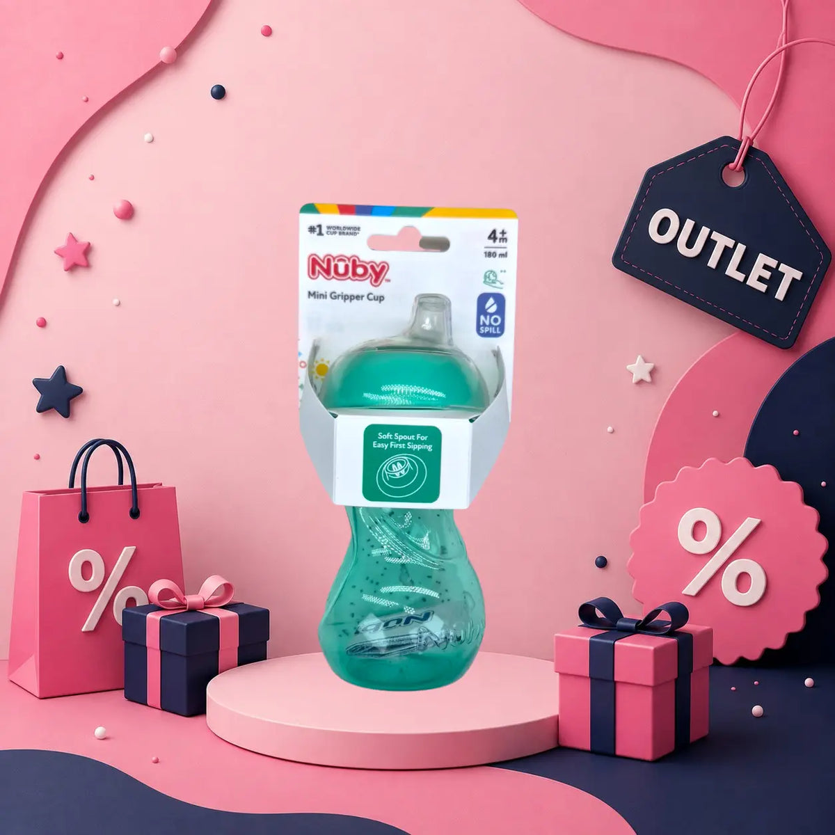 Mini Gripper Cup 180ml Groen Geboortegift