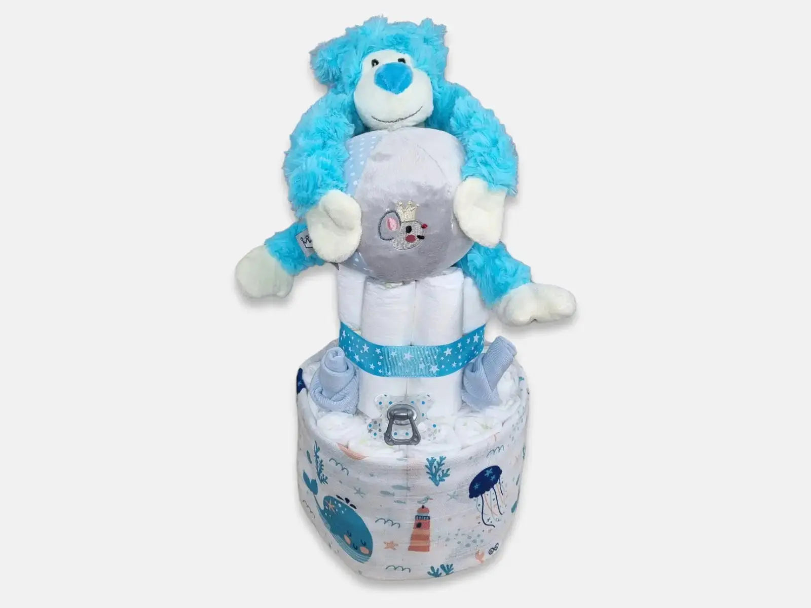 Mini Luiertaart BeBe-Jou - Blauw - Geboortegift