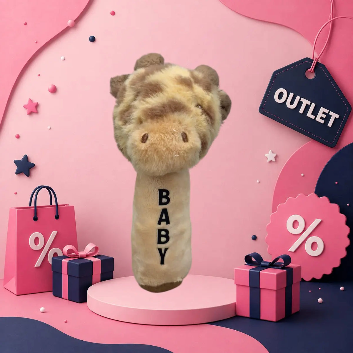 Rammelaar Giraffe Geboortegift