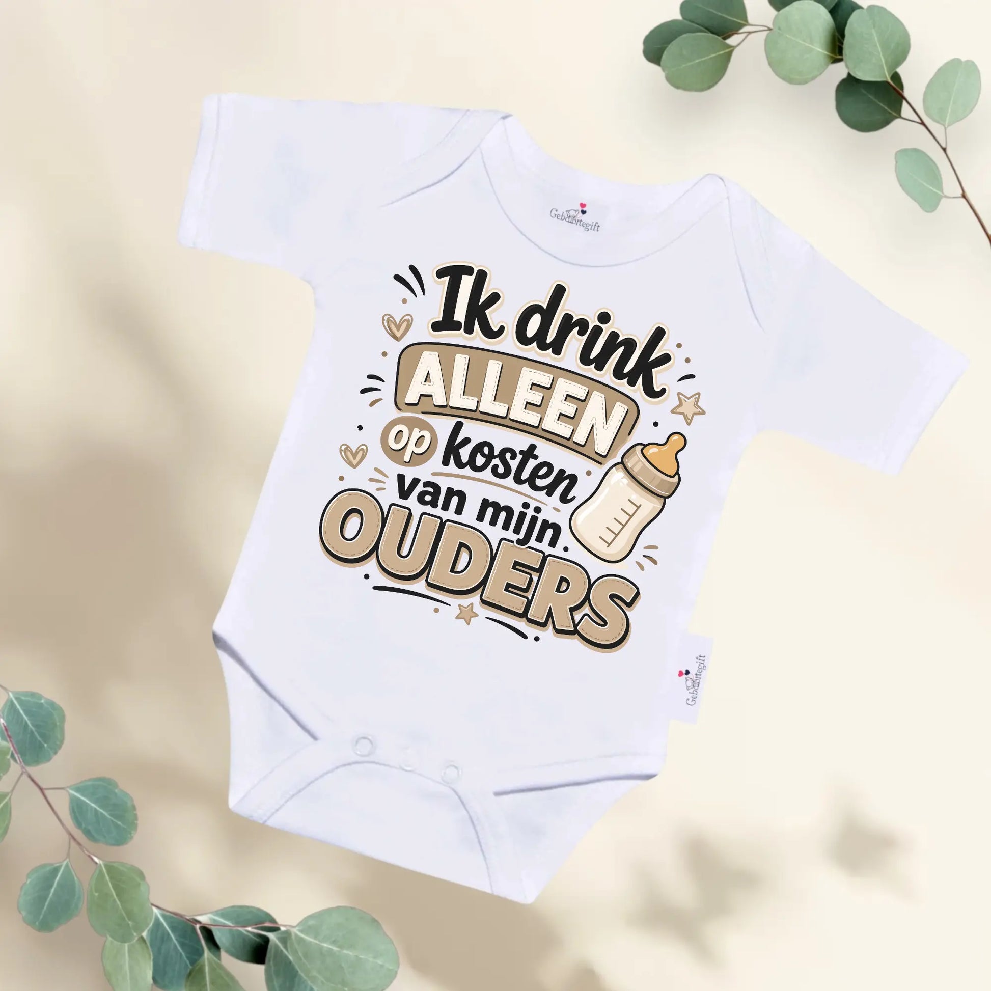Rompertje - Ik drink alleen op kosten van mijn ouders Geboortegift