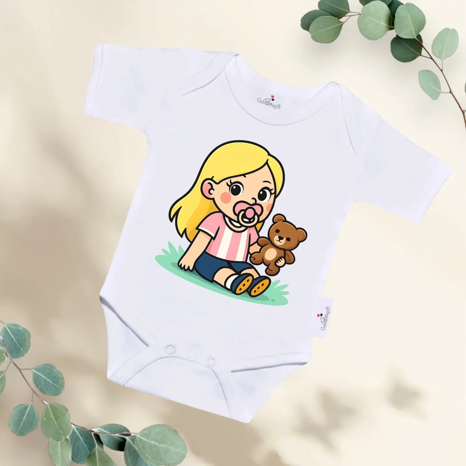 Rompertje Meisje met beertje Geboortegift