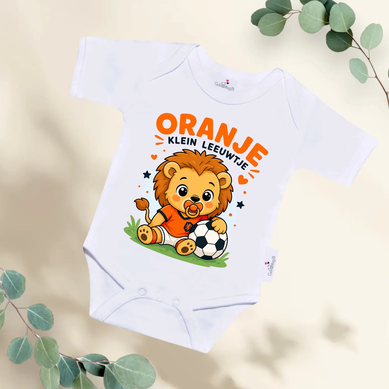 Slabbetje Oranje Leeuw Geboortegift