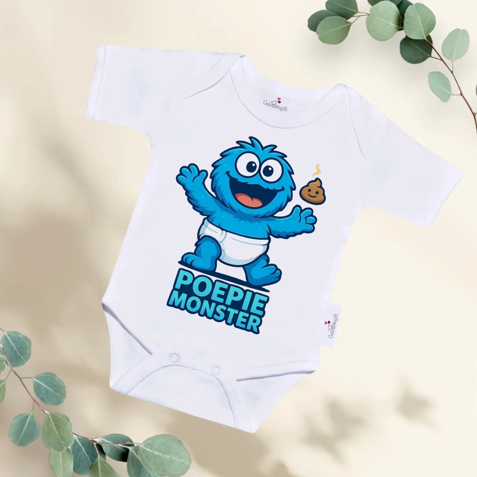 Rompertje Poepie Monster Geboortegift