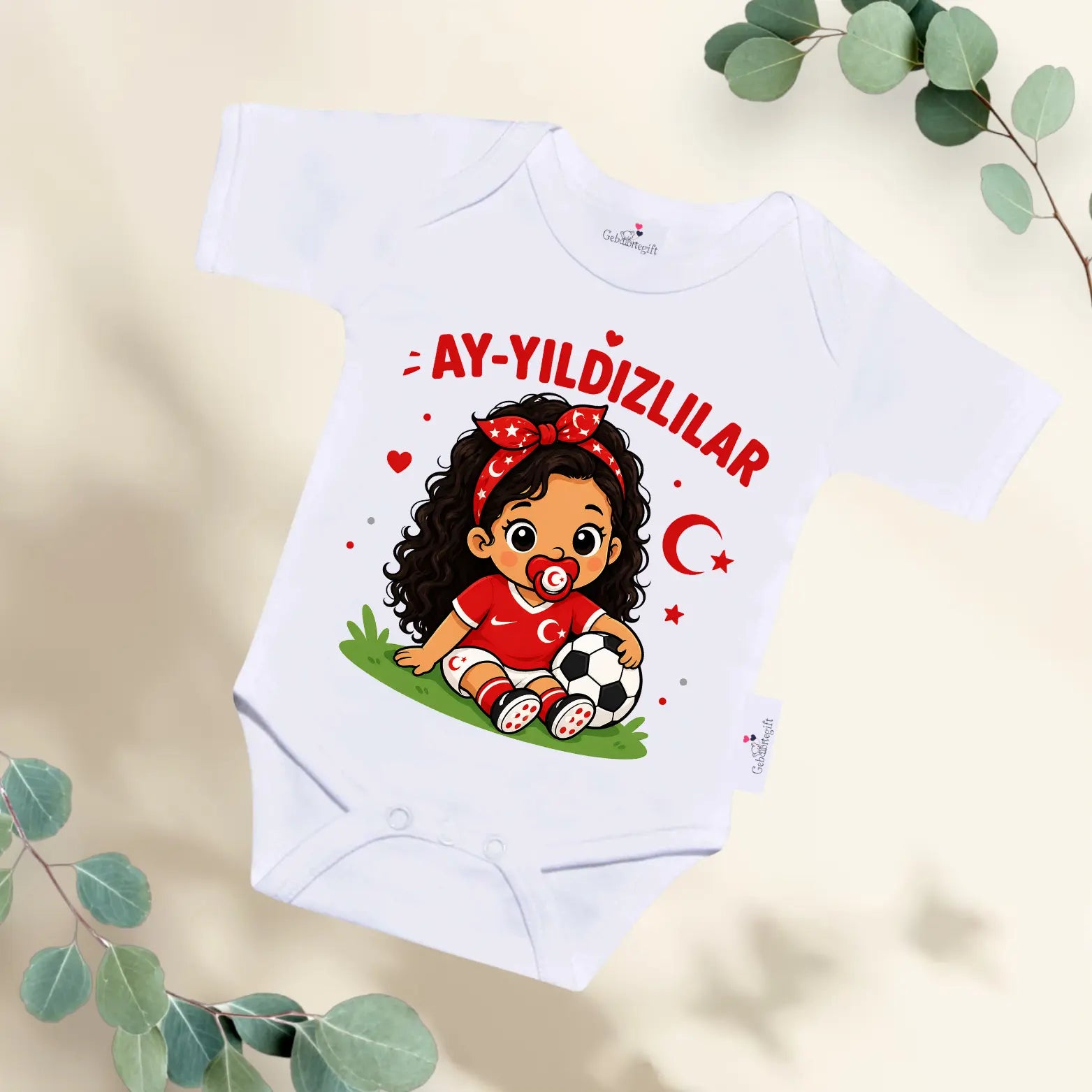 Slabbetje Turkse voetbalelftal Meisje Geboortegift