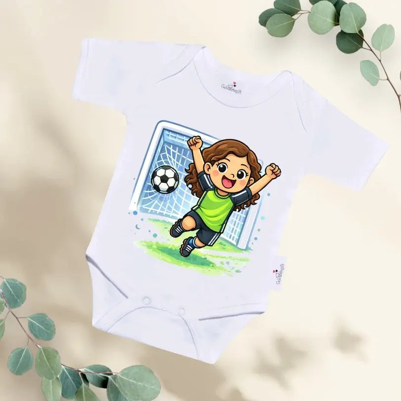 Rompertje Voetbalster - Meisje Geboortegift