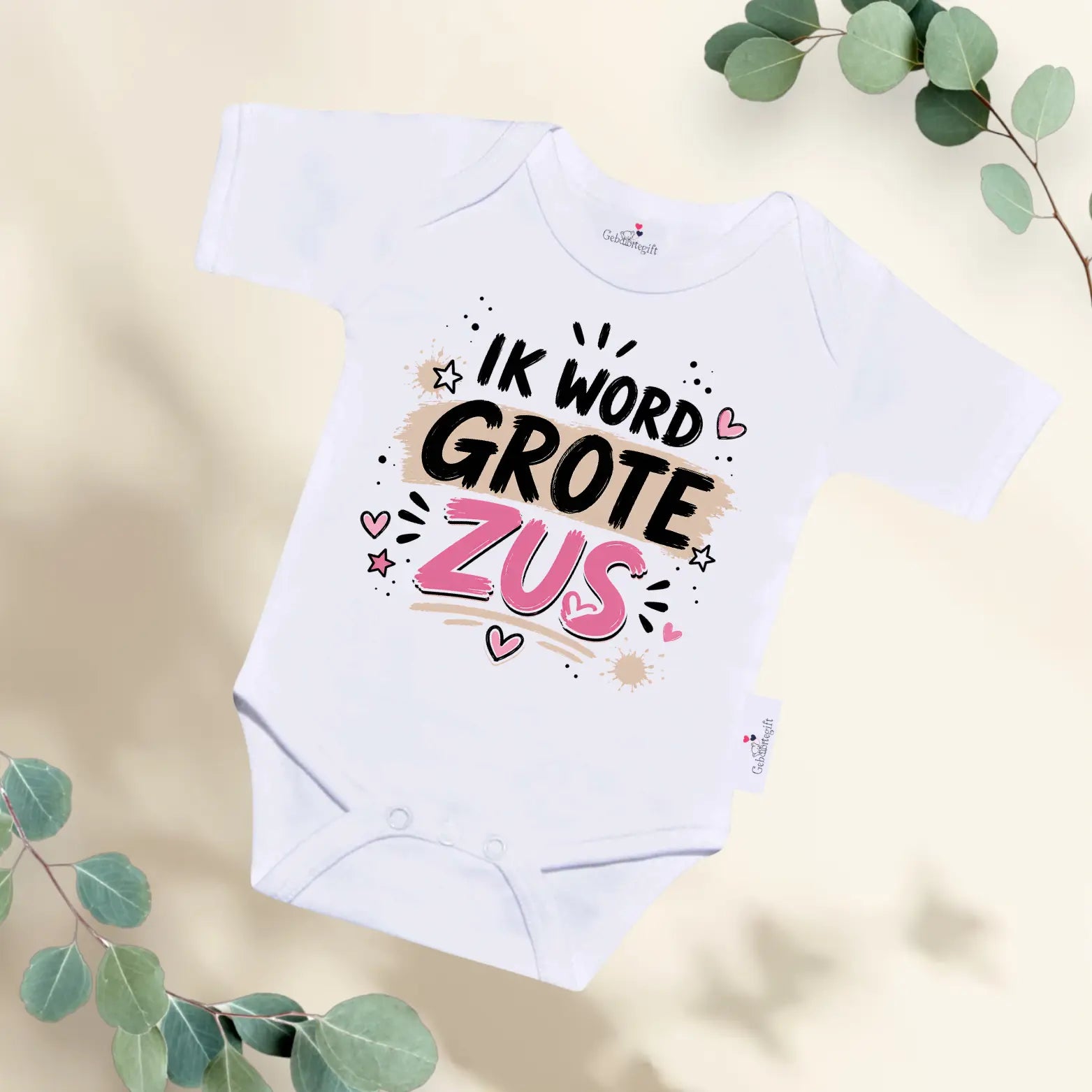 Rompertje ik word grote zus Geboortegift