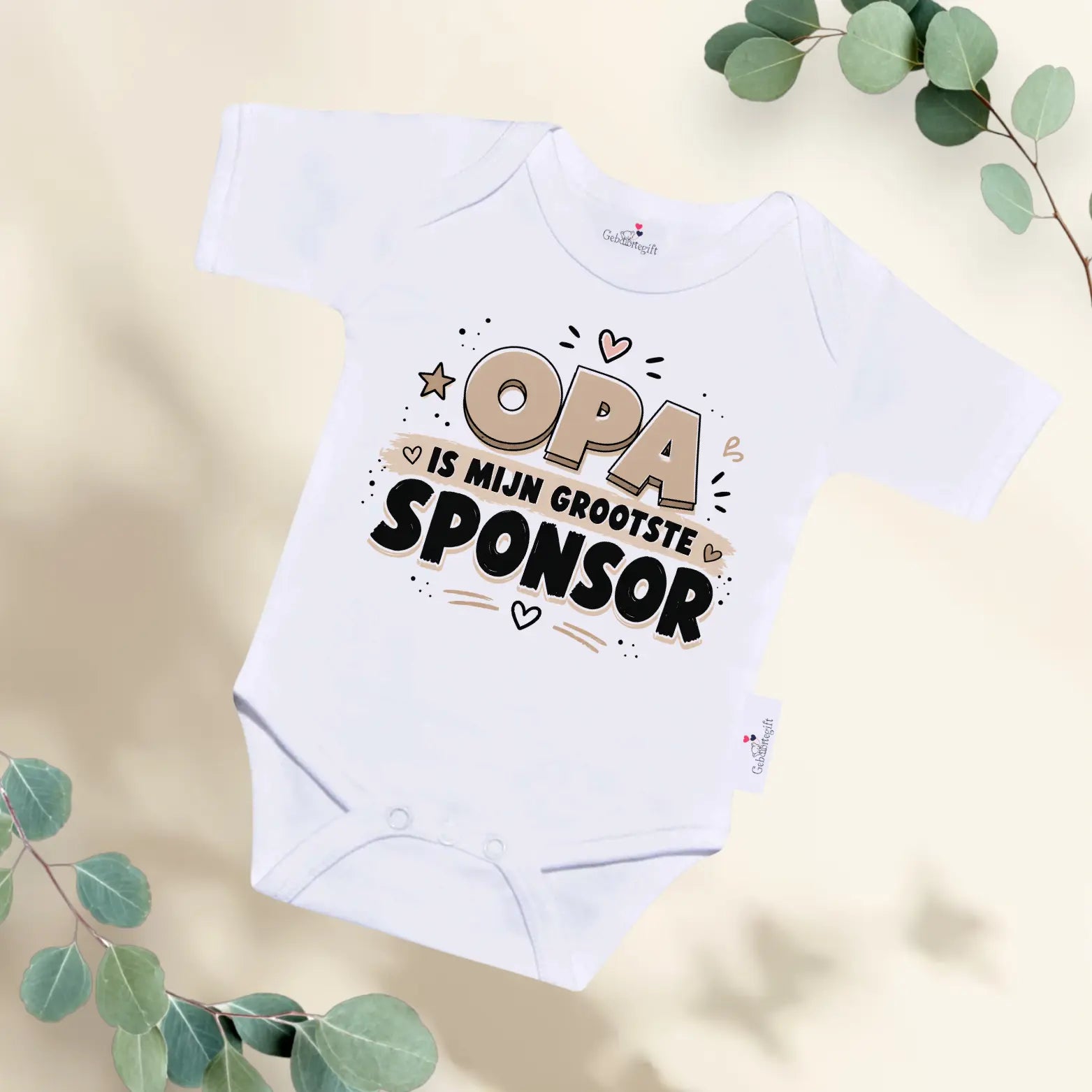Rompertje opa is mijn grootste sponsor Geboortegift
