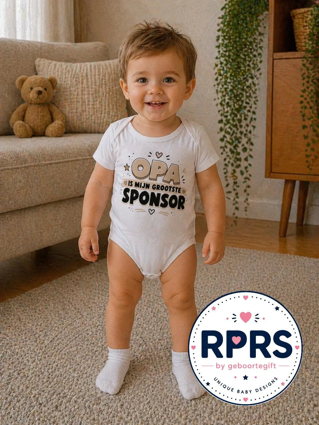 Rompertje opa is mijn grootste sponsor Geboortegift