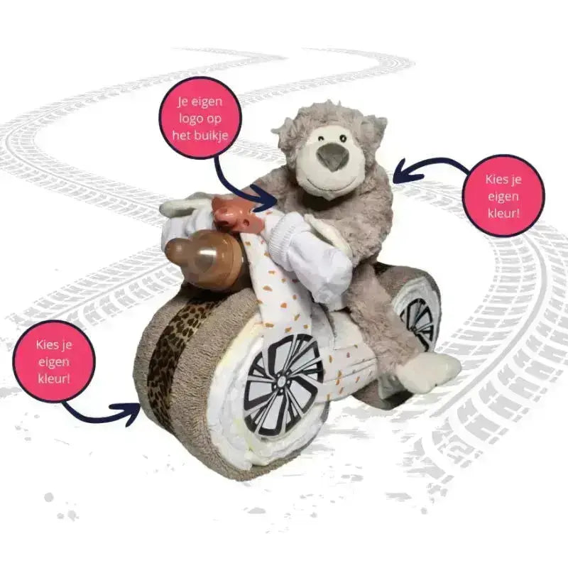 Scooter Luiertaart - zelf samenstellen - Geboortegift