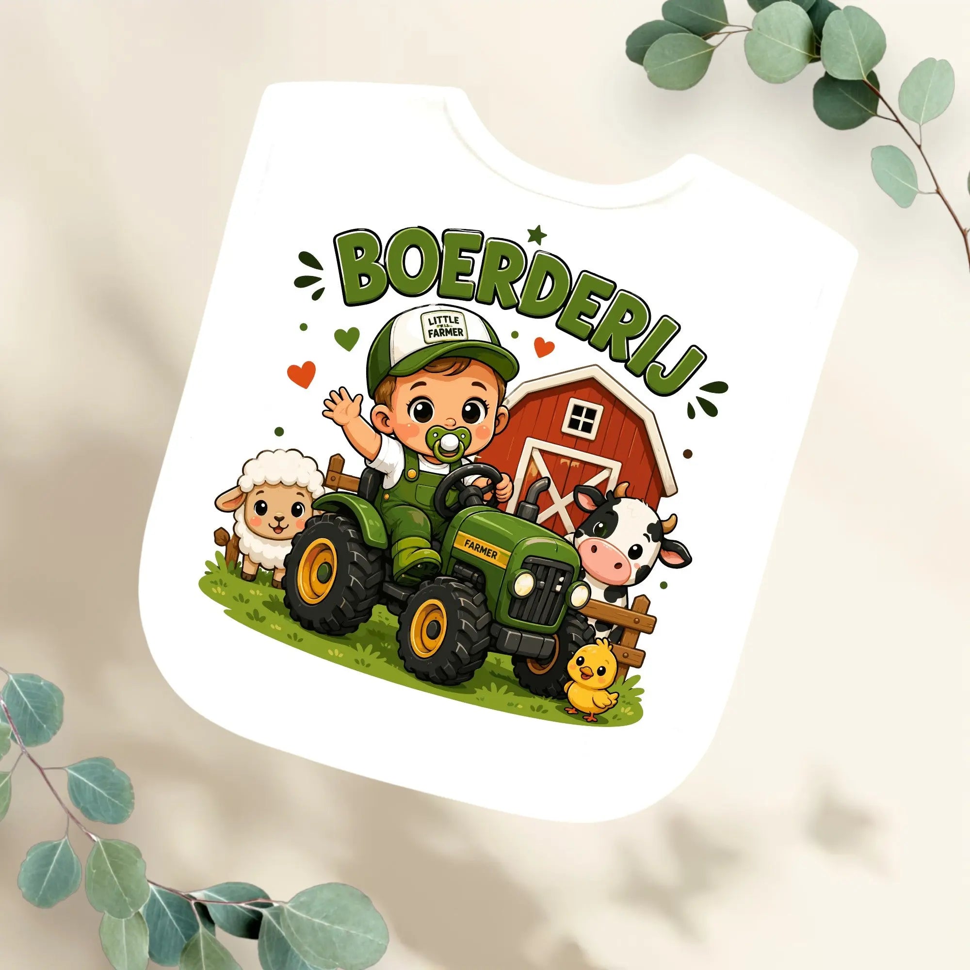 Slabbetje Boerderij - Little Farmer Jongen Geboortegift