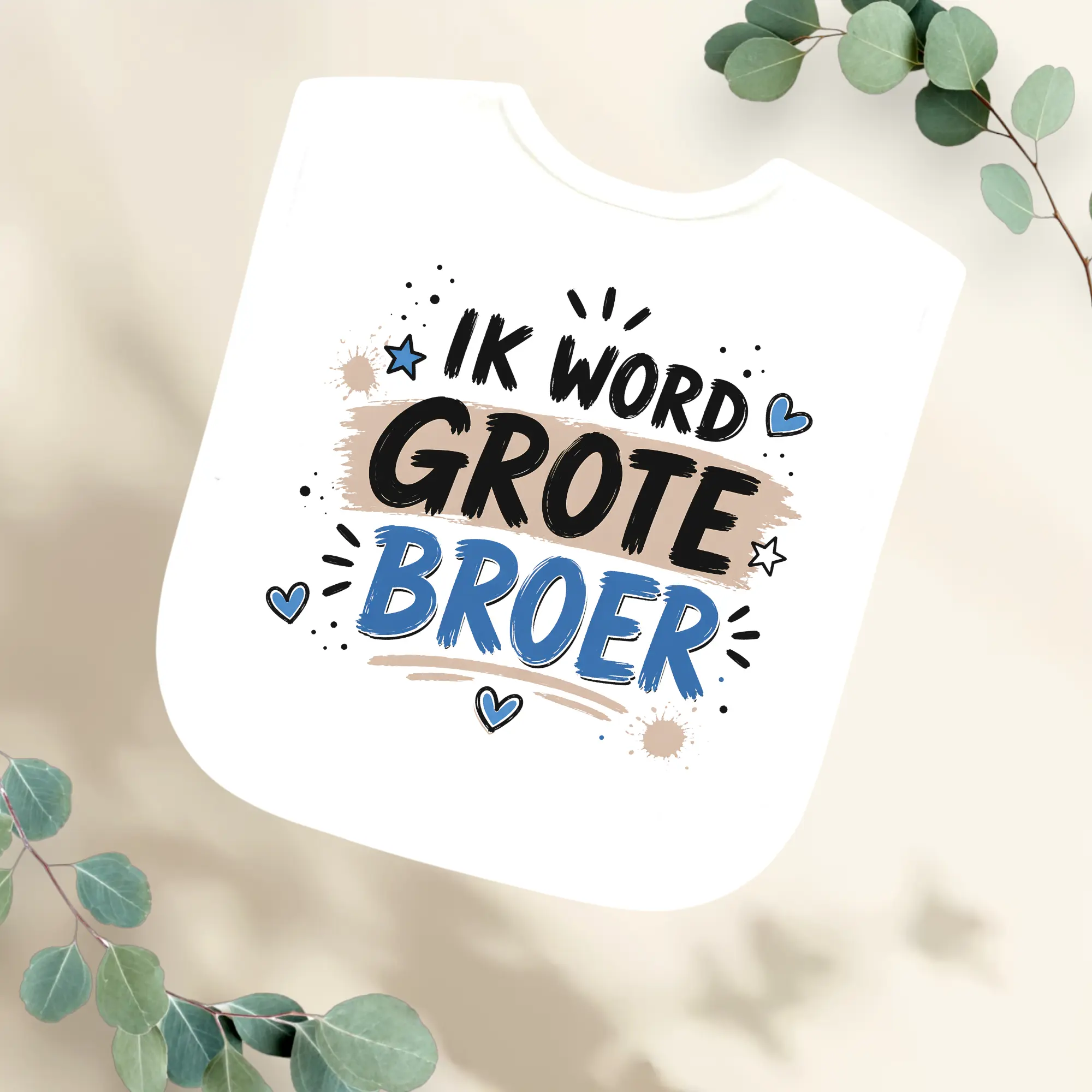 Slabbetje Ik word grote Broer Geboortegift