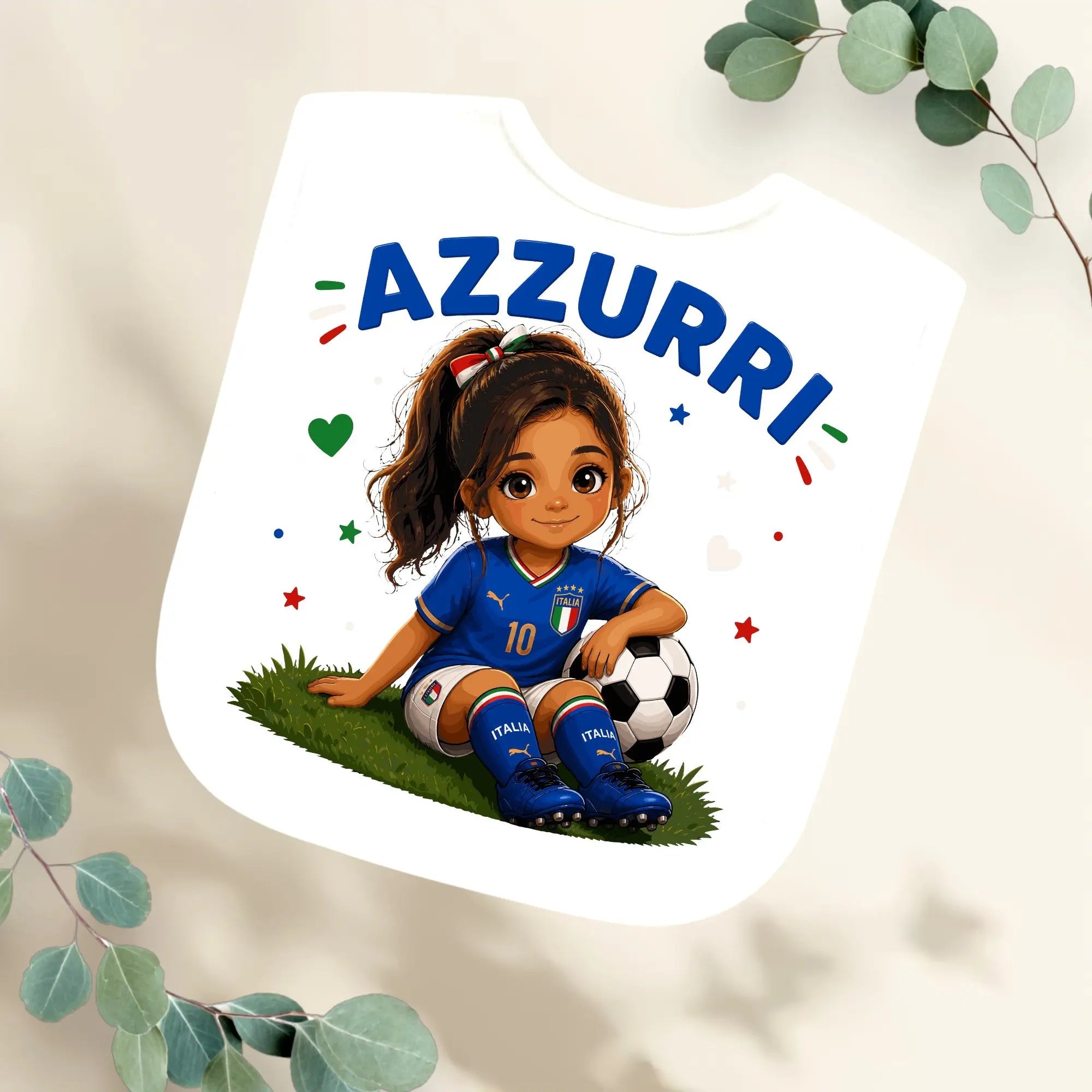 Slabbetje Italië voetbalelftal - Meisje Geboortegift