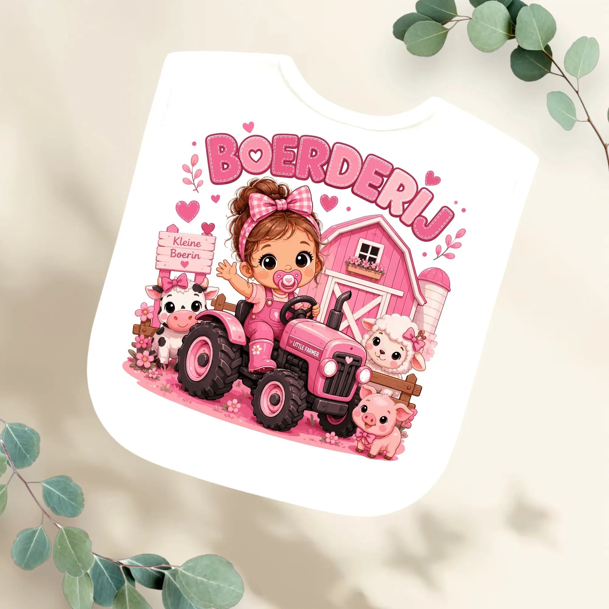 Slabbetje Kleine Boerin - Boerderij Meisje Geboortegift