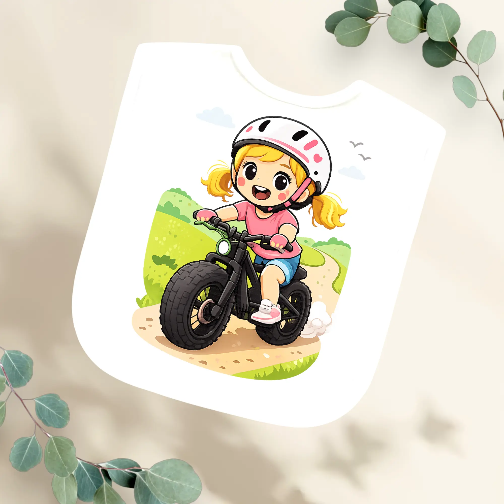 Slabbetje Meisje op fatbike