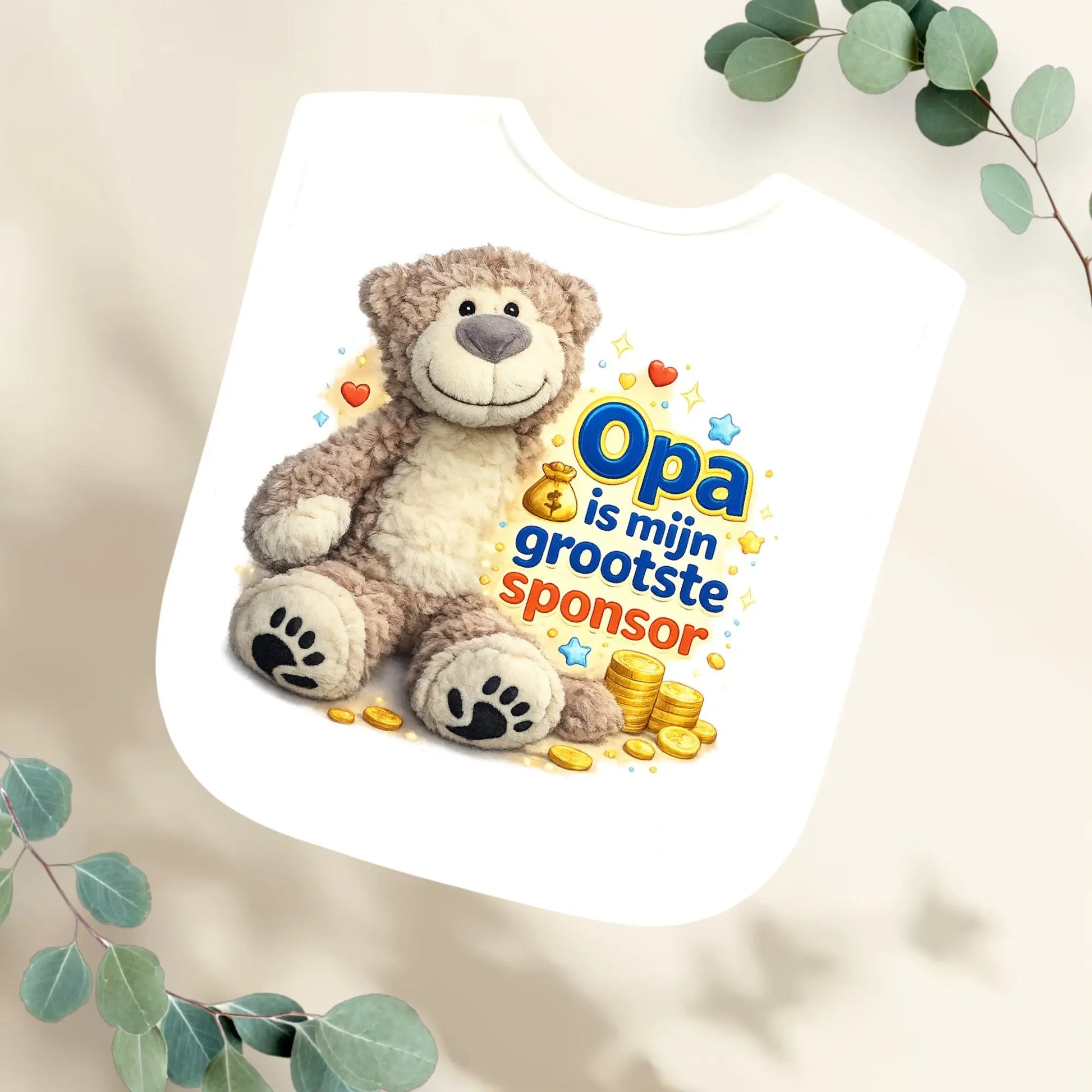 Slabbetje Opa is mijn grootste Sponsor - Geboortegift