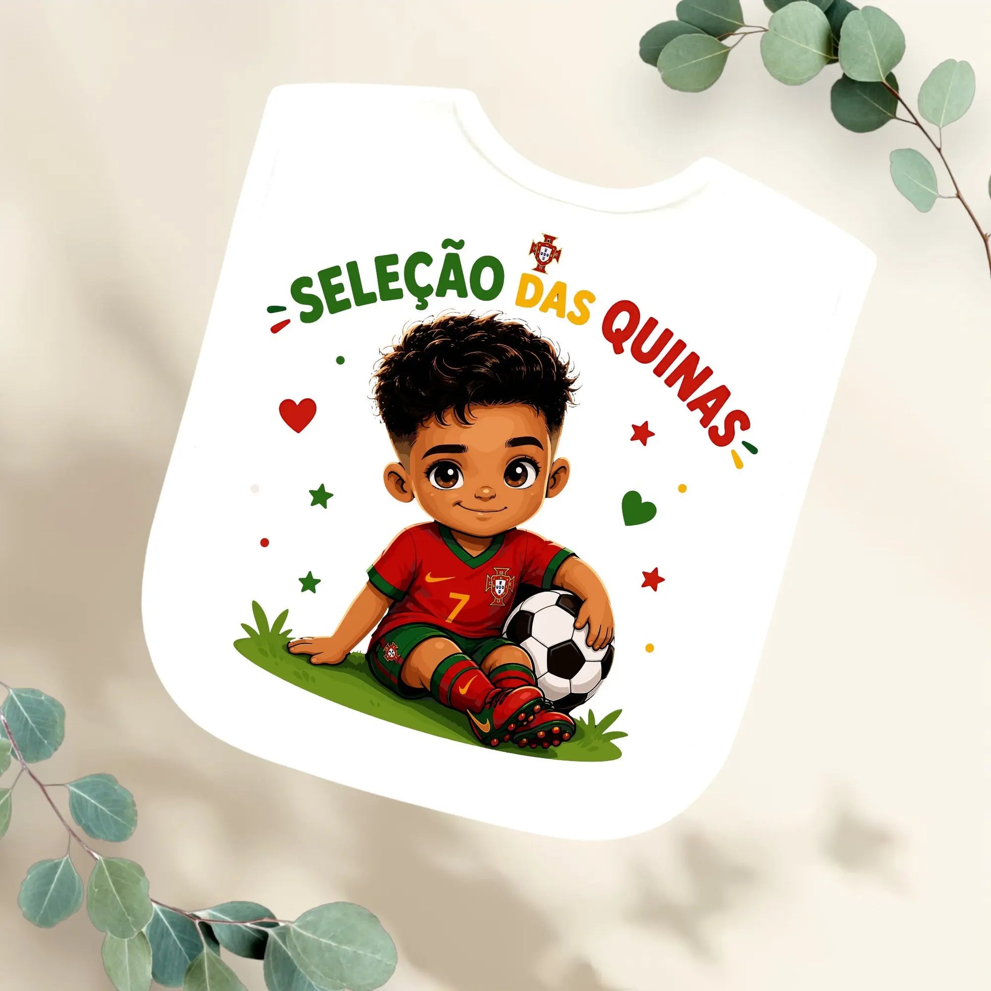Slabbetje Portugal voetbalelftal - Jongen Geboortegift
