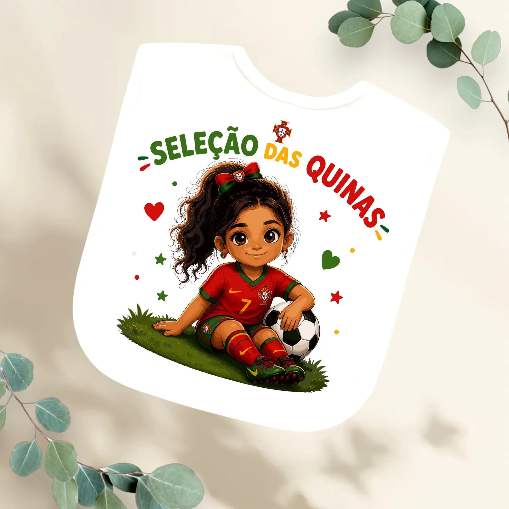 Slabbetje Portugal voetbalelftal - Meisje Geboortegift