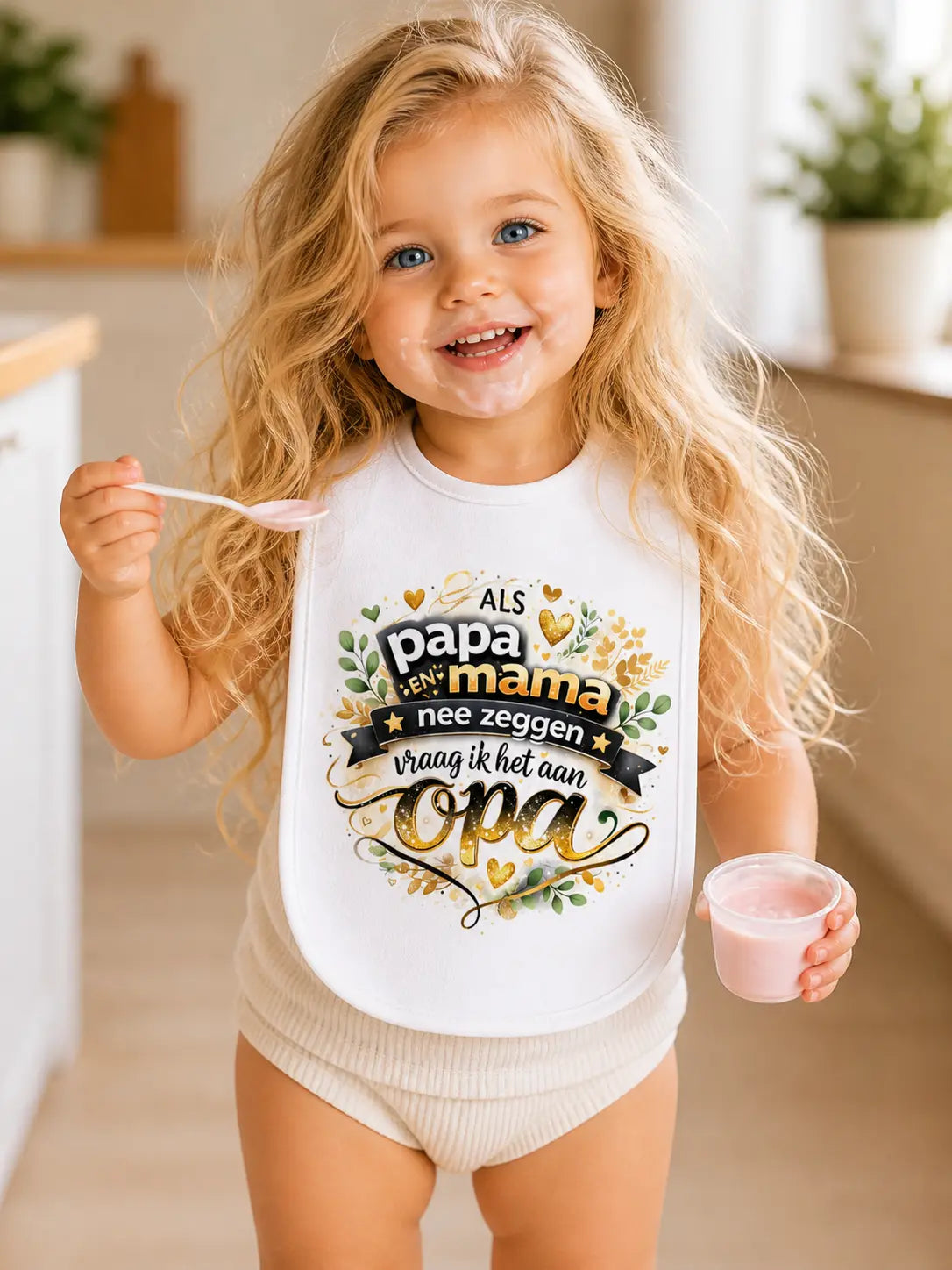Slabbetje als papa en mama nee (opa) Geboortegift