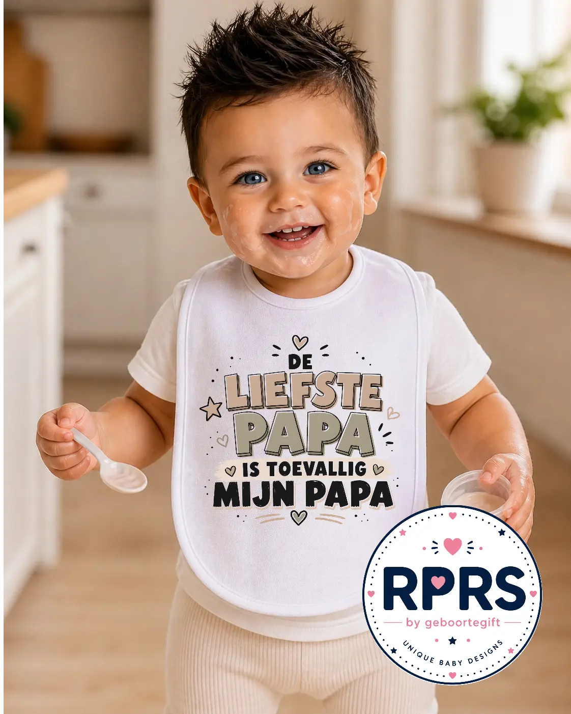 Slabbetje de liefste papa is toevallig mijn papa Geboortegift