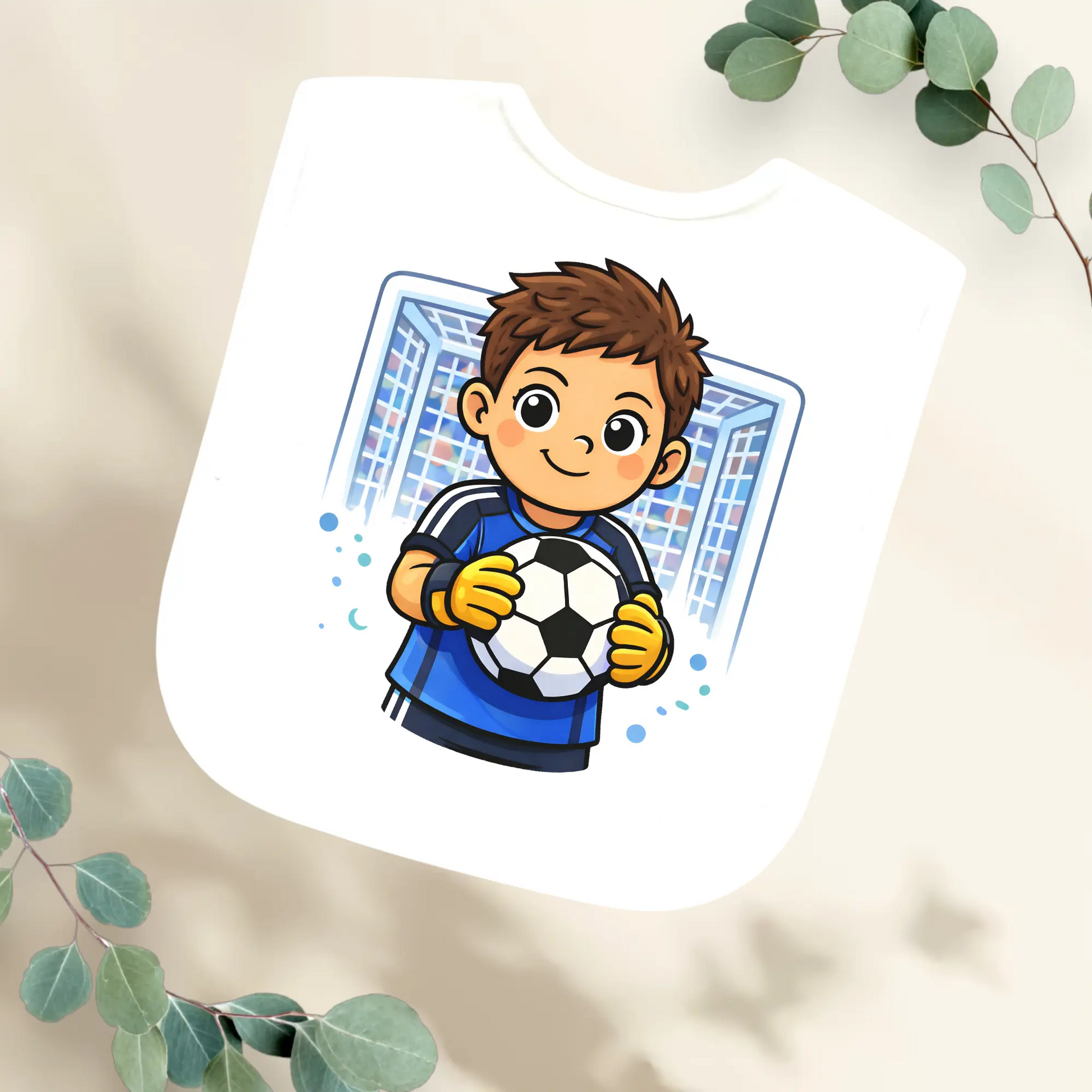 Slabbetje jongen is een keeper Geboortegift