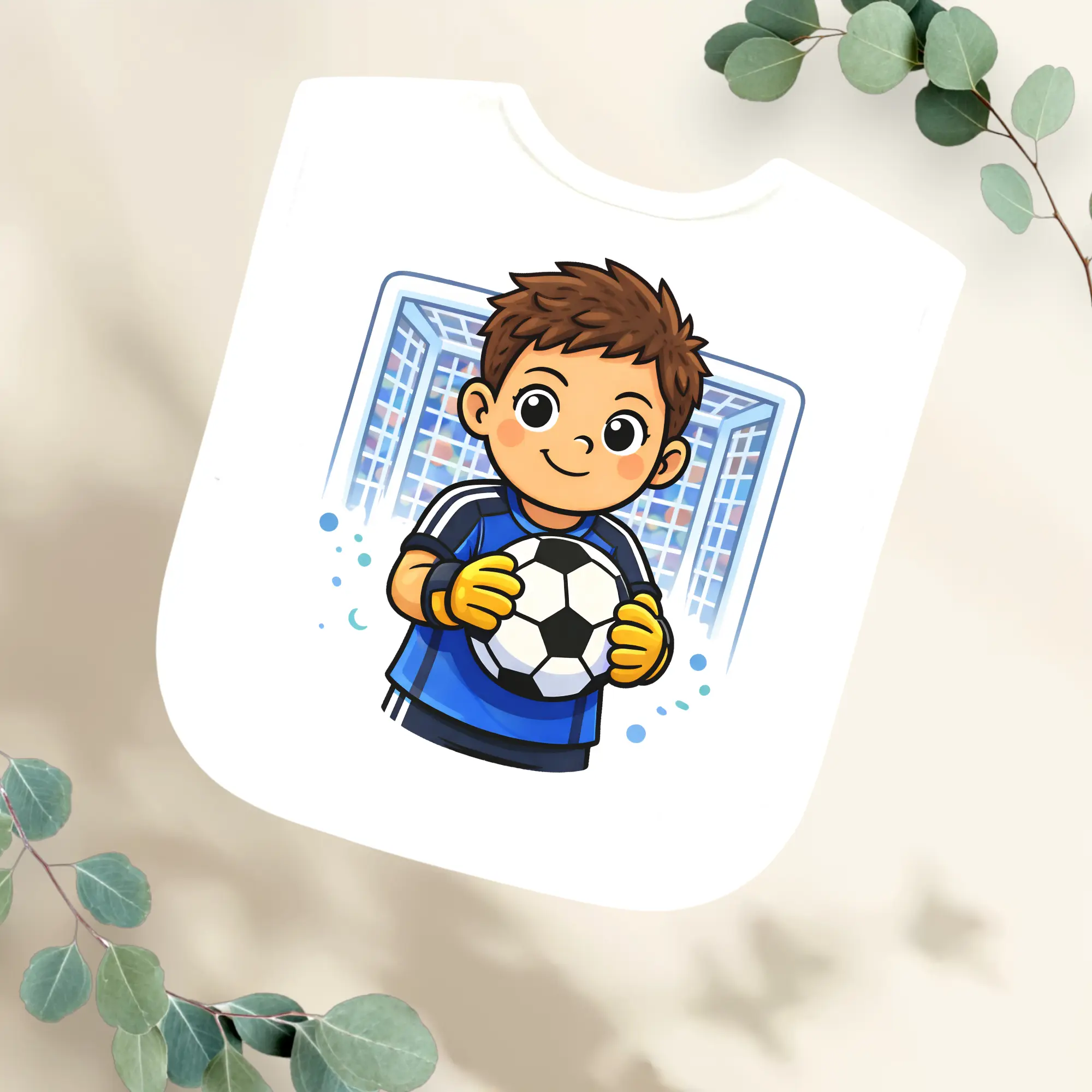 Slabbetje jongen is een keeper Geboortegift