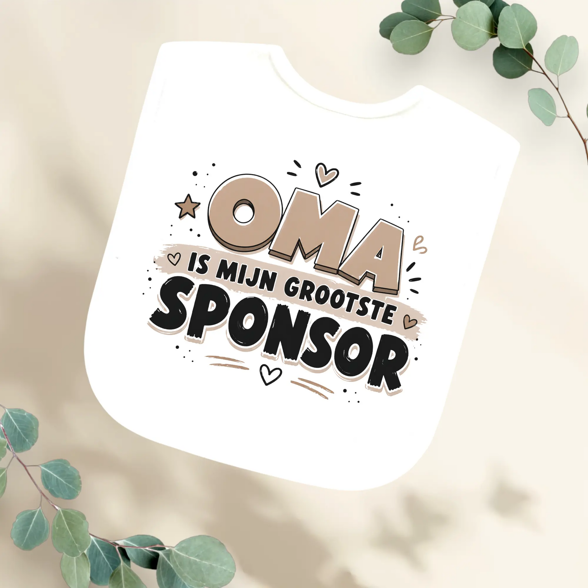 Slabbetje oma is grootste sponsor Geboortegift