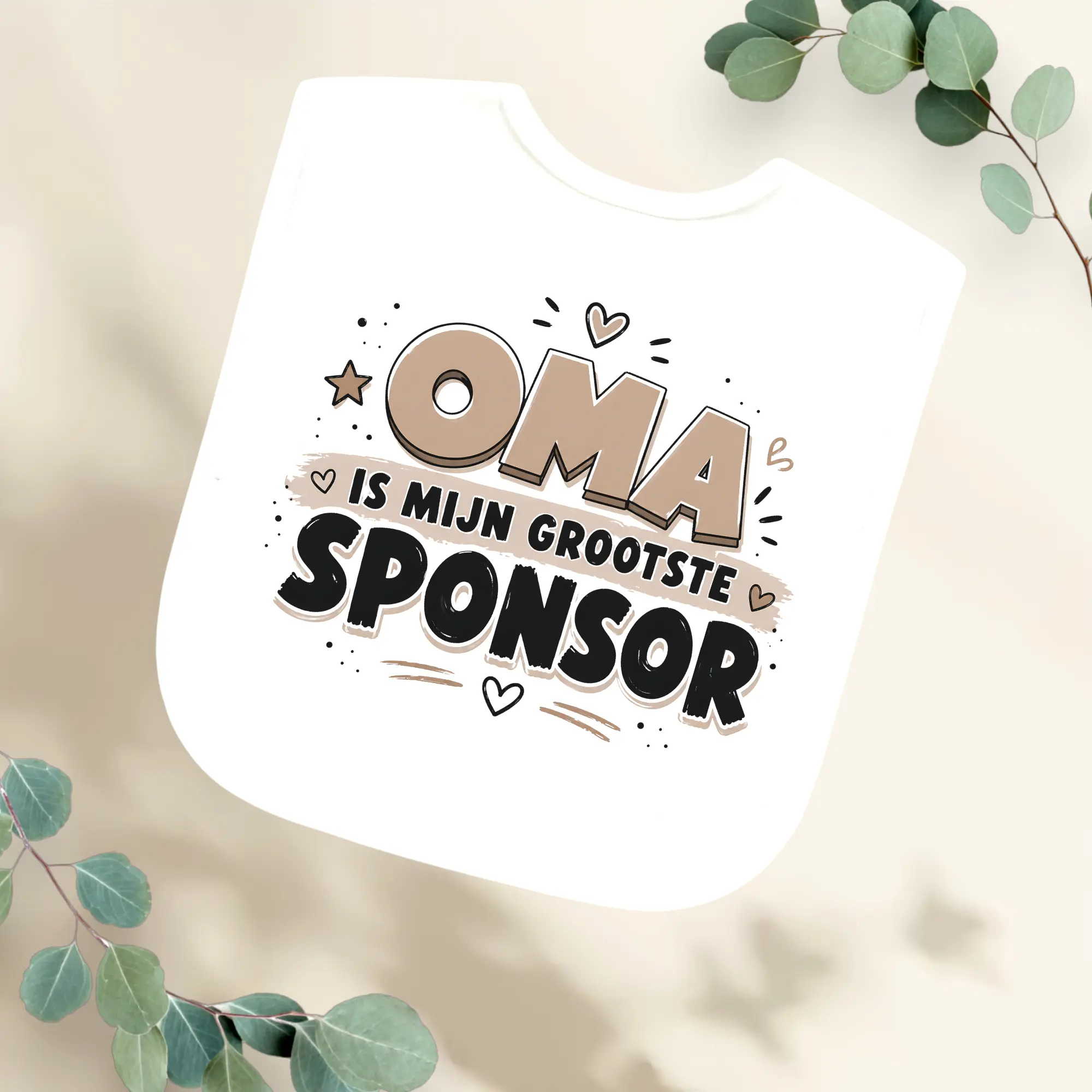 Slabbetje oma is grootste sponsor Geboortegift