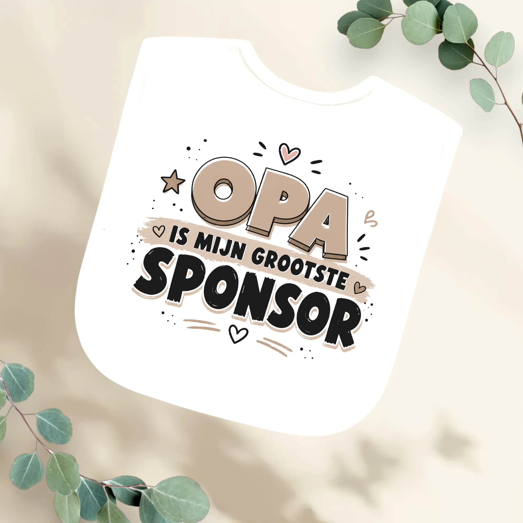 Slabbetje opa is grootste sponsor Geboortegift