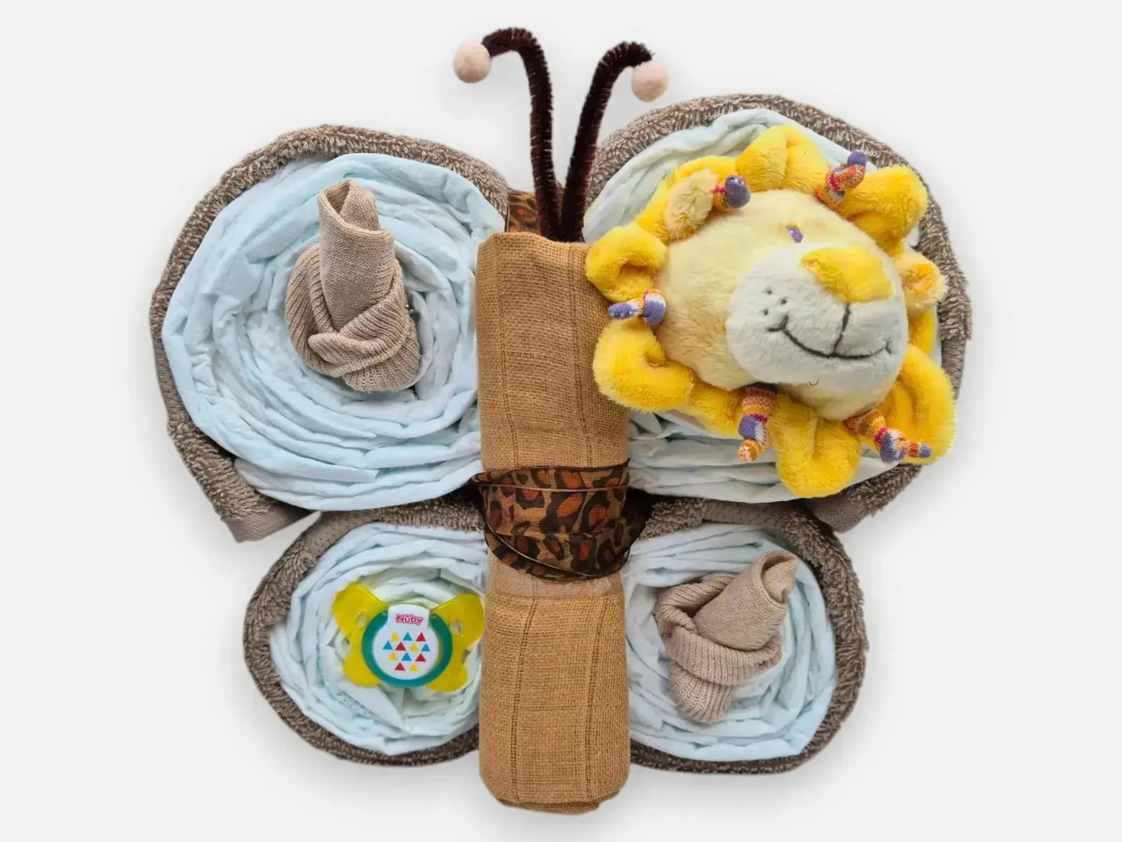 Vlinder Bruin Luiertaart - Geboortegift