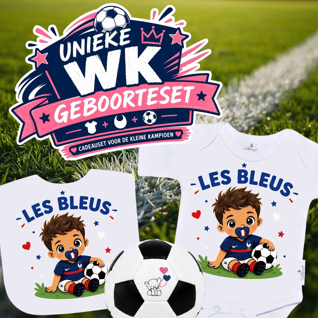 WK-setje Frankrijk voetbalelftal - Jongen Geboortegift