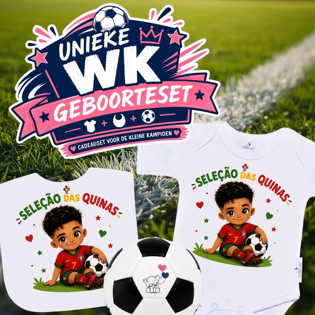 WK-setje Portugal voetbalelftal - Jongen Geboortegift