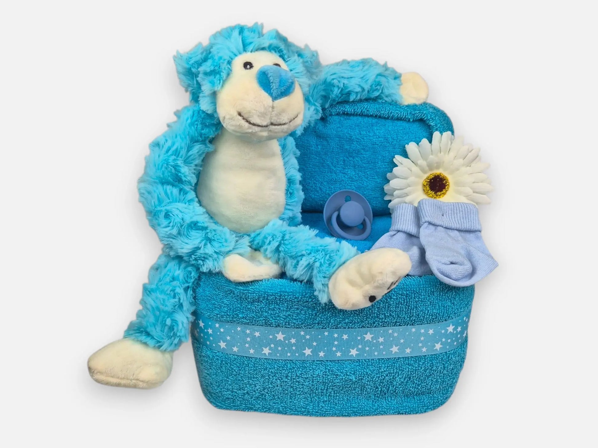 Wiegje Blauw Luiertaart (groot) Geboortegift