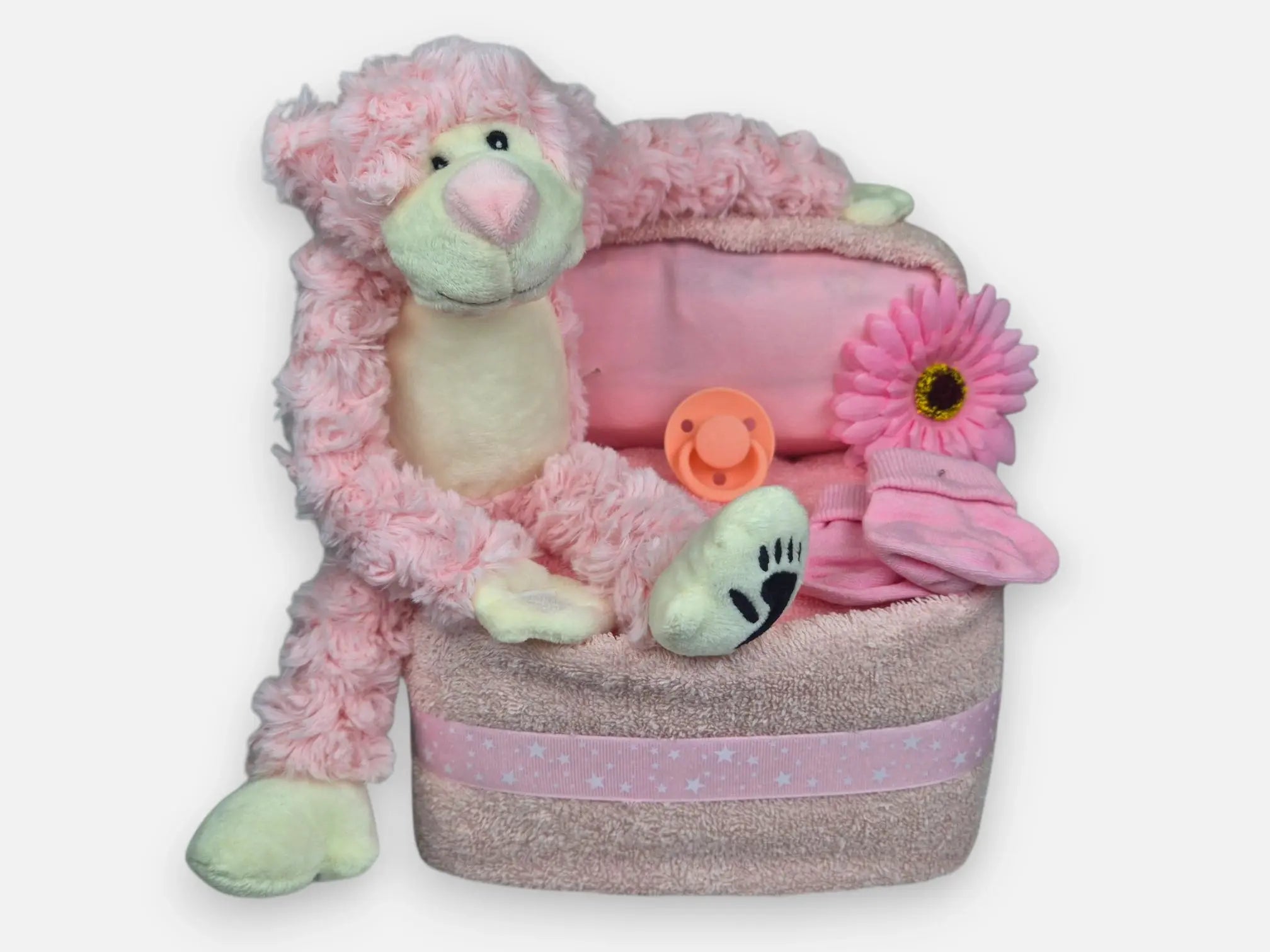 Wiegje Roze Luiertaart (groot) Geboortegift