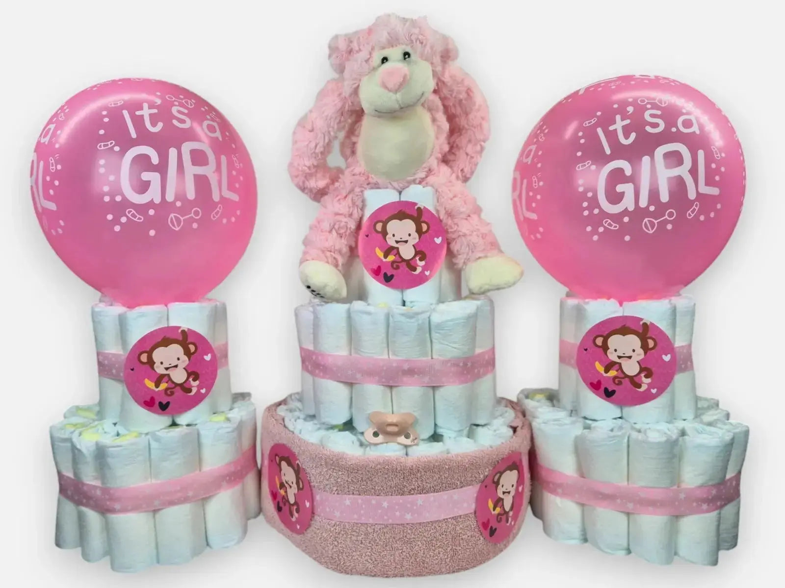 XXL Babyshower Luiertaart Special - Roze - Geboortegift